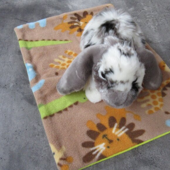 Baby blanket Fleece Jungle Safari Animals nap blanketlion alligator 2 layer soft - Picture 2 of 5